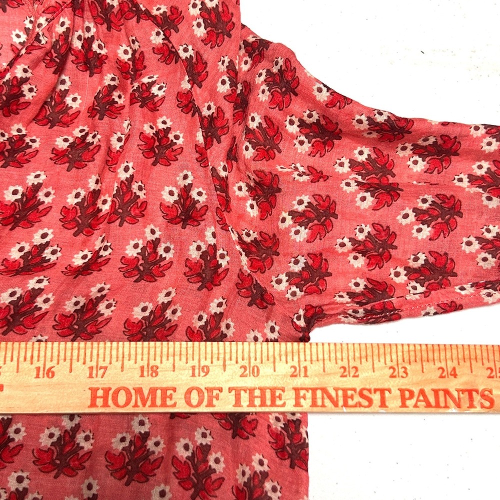 J.Crew Cabana Mini Dress M NWT Ramie Block Print Coral Floral Slip $198 - Picture 8 of 16